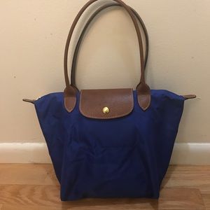 Longchamp Small Pliage Shoulder Tote (Blue)